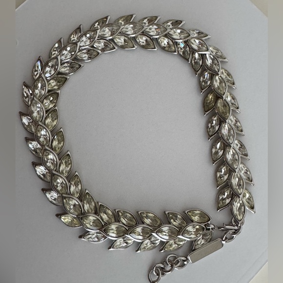 YSL *Limited Edition* Collectors Piece Rhinestone Silver Plated Necklace - Picture 2 of 10